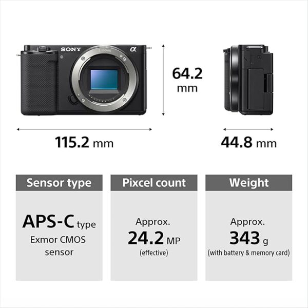 Sony Alpha ZV-E10L 24.2 Mega Pixel Interchangeable-Lens Mirrorless vlog Camera with 16-50 mm - Image 2