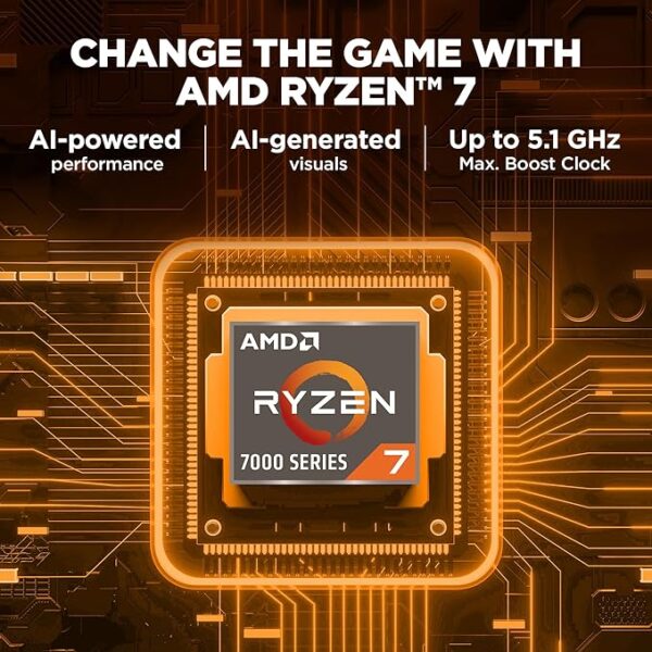 HP Smartchoice Omen AMD Ryzen 7 7840Hs, 8GB RTX 4060 (16GB DDR5, 1TB SSD) FHD, 165Hz, 300Nits, IPS, 16.1''/40.9cm, Win11, Office 21, Black, 2.32kg, Xd0020ax, RGB kb, Tempest Cooling, AI Gaming Laptop - Image 3