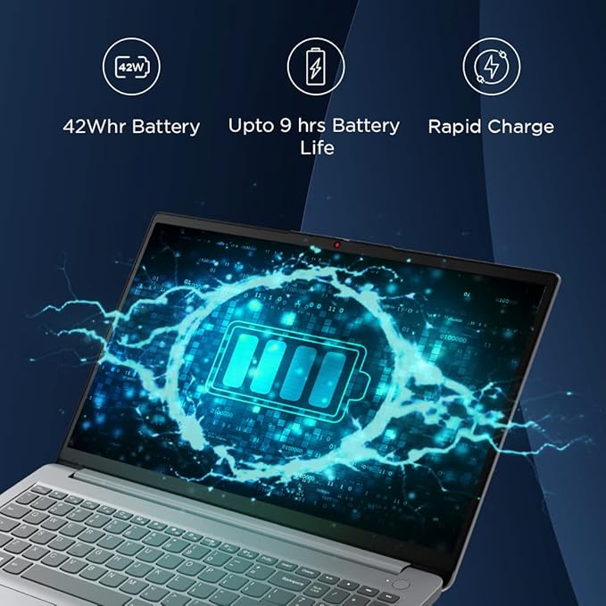 Lenovo IdeaPad 1 AMD Ryzen 5 5625U 15.6 inch (38.5cm) FHD Laptop (16GB RAM/512GB SSD/Windows 11/Office Home 2024/3 Month Game Pass/Grey/1.6Kg), 82R4011CIN - Image 3