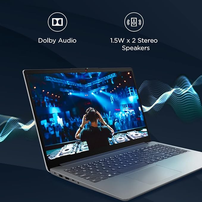 Lenovo IdeaPad 1 AMD Ryzen 5 5625U 15.6 inch (38.5cm) FHD Laptop (16GB RAM/512GB SSD/Windows 11/Office Home 2024/3 Month Game Pass/Grey/1.6Kg), 82R4011CIN - Image 4