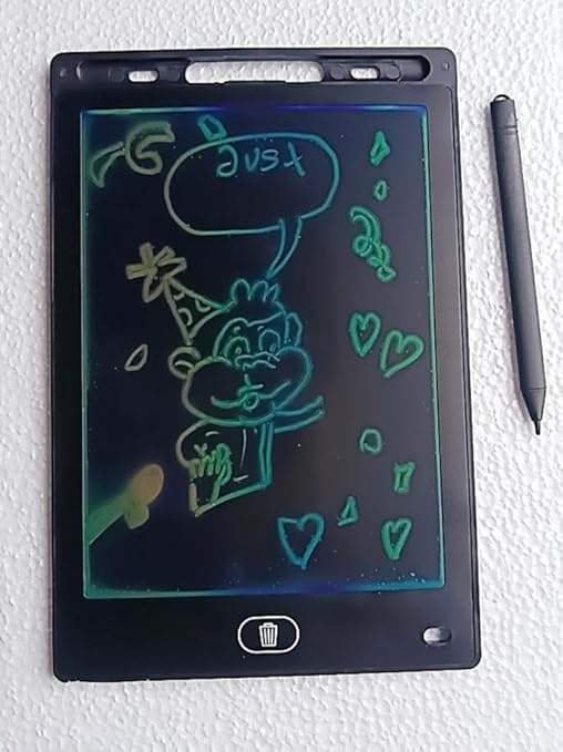 LCD Writing Tablet with Stylus, 8.5-inch Drawing Board, Electronic Digital Notepad with Erase Button, Black
