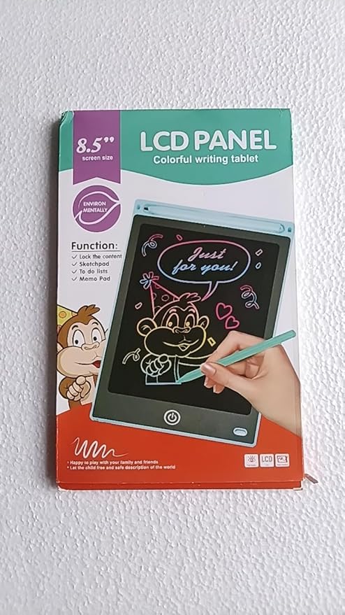 LCD Writing Tablet with Stylus, 8.5-inch Drawing Board, Electronic Digital Notepad with Erase Button, Black - Image 2