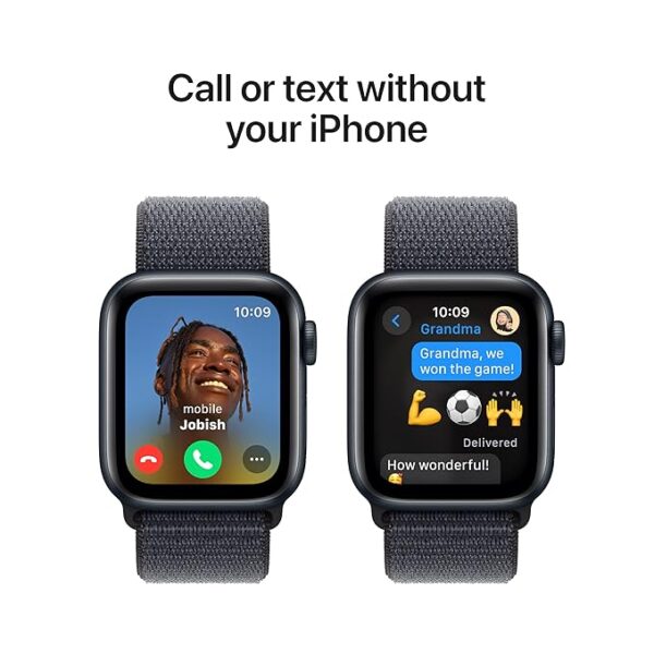 Apple Watch SE (2nd Gen, 2023) [GPS 40mm] Smartwatch with Midnight Aluminum Case with Ink Sport Loop. Fitness & Sleep Tracker, Crash Detection, Heart Rate Monitor, Retina Display - Image 4