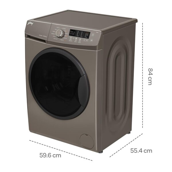 Godrej 8 Kg 5 Star, AI Powered, Inbuilt Heater, Fabrisafe Drum, Steam Wash, Child Lock, Unbalanced Load Sensor, Fully Automatic Front Load Washing Machine (WFEON CRS 8012 5.0 FKEDM CNGR, Candy Grey) - Image 5