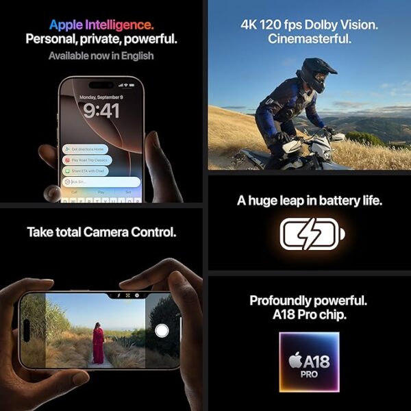 Apple iPhone 16 Pro (128 GB Storage, Desert Titanium) - Image 5