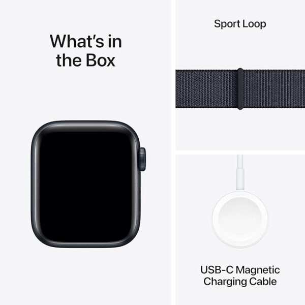 Apple Watch SE (2nd Gen, 2023) [GPS 40mm] Smartwatch with Midnight Aluminum Case with Ink Sport Loop. Fitness & Sleep Tracker, Crash Detection, Heart Rate Monitor, Retina Display - Image 6