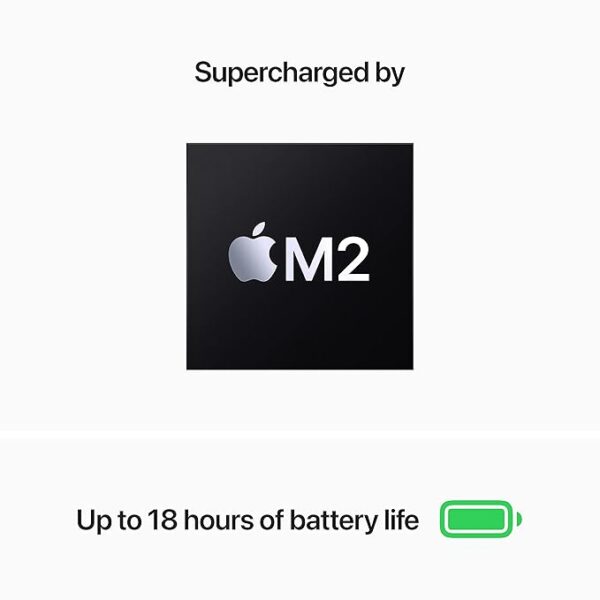 2022 Apple MacBook Air Laptop with M2 chip: 34.46 cm (13.6-inch) Liquid Retina Display, 8GB RAM, 256GB SSD Storage, Backlit Keyboard, 1080p FaceTime HD Camera. Works with iPhone/iPad; Silver - Image 3